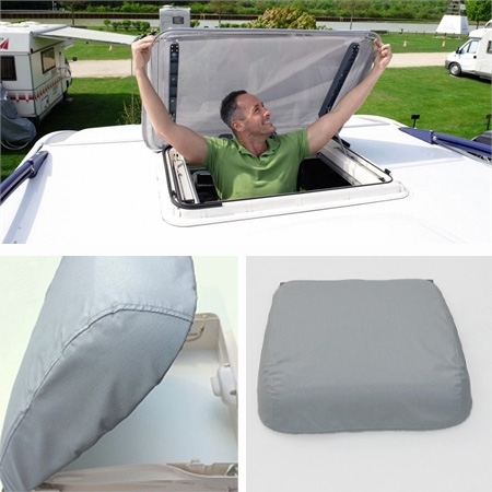 Mini Heki 400 x 400mm Window Cover - Metallised Fabric Dometic SunShade